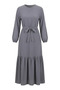 Belted Dress 0512-05 Anthracite - 6