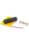 Artificial Leather Single Compartment Pencil Case Black – Pencil Holder with Internal Support and Zipper - 6
