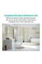 6-Piece Plastic Bathroom Accessory Set with Trash Can & Toilet Brush, Complete Organizer Kit - 6
