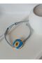 Evil eye bead handmade polymer clay bracelet - 8