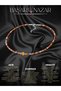 Certified Agate, Amber and Hematite Natural Stone Steel Women's Necklace