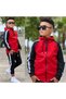 Unisex Striped Detail Hooded Kids Tracksuit Set 1903