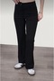 Women's Black Flared Pants Relaxed Fit, High-Waisted, Shaping and Stretchy - 4