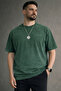 Men's Washed Fabric Premium T-Shirt Green Cd104 - 2