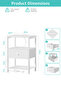 Modern LED Nightstand with Charging Station, USB Ports, Fabric Drawers & Shelf.