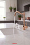 Rustic Vitange Kitchen Sink Faucet - Zen Design Brass - 360 °   Movable Headboard-Slim Elegant Handle -Rose Gold Color