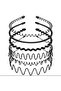 6 Pcs Non-Slip Metal Headbands-Fashionable Wave Hair Hoops For Men and Women - 3