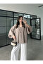 Button Detailed Oversize Shirt Blouse