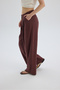Mahoney Burgundy Linen Palazzo Trousers - 4
