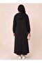 Hooded Detailed Snap Fastener Sporty Oversized Overcoat - Black - - 2