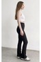 Women's Black High Waist Slim Leg Tights - 3
