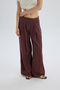 Mahoney Burgundy Linen Palazzo Trousers - 3