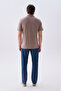 Men's Brown Polo Neck T-Shirt - 2
