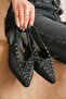 Women's Tosac Lace-Up Ballerinas - Black Suede