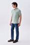 Men's Beige Polo Neck T-Shirt - 3