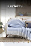 Bergama Baby Blue Buldan Sofa Cover 170 X 200 cm Sofa Shawl Sofa Bed Cover Cotton Throw