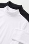 Women's Long Sleeve Half Turtleneck Bodysuit Cotton Lycra T-Shirt - 3
