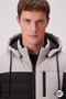 Zra model new season detachable hooded stand collar water and cold proof inflatable vest - 2