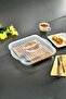 Practical Square Rectangular and Round Pyrex Lid Set of Three Transparent - 3