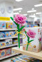 Licensed Flower Series Carnation Building Blocks Set Abs Decorative Flower Building Block