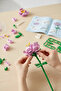 Licensed Flower Series Pink Rose Building Blocks Set Abs Decorative Flower Building Block