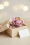 Licensed Flower Series Pink Rose Building Blocks Set Abs Decorative Flower Building Block - 4