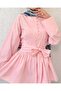 Beli Lace-Up Tunic with Stone Buttons - Pink - 3