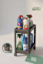 2-Tier Wheeled Organizer Kitchen Shelf Bathroom Shelf under Counter under Sink Detergent Holder Vesken