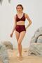 Starinci Recovery Bikini Set Claret Red High Waist - 4