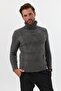 Men's Hair Braided Diamond Patterned Full Fisherman Ribbed Thick Knitwear Sweater - 5