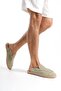 Genuine Leather Summer Men's Suede Closed-Front Jute Sole Green Espadrille Slippers -Mssr3416-Y - 3