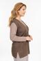 Women's Middle Age and Above Mercerized Pocketed Buttoned Rolax Mother Vest 745 - 3