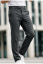 Men's Anthracite Quality Flexible Lycra Ankle Length Fabric Trousers