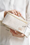 Vega Faux Leather Quilted Makeup Organizer and Travel Case - Beige - 3