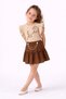 Girl's T-Shirt Skirt Set Ruffled Summer Floral Print - 3