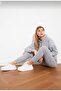 Gray Cotton and Pocketed Women's Tracksuit - 2