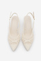 Women's Stiletto Pointed Toe Mesh Hand Knitted Classic Heeled Shoes Onvela Ecru Straw - 4
