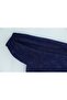 Jacquard suit with elasticated sleeves, tie collar and skirt - navy - 6