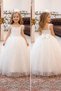 Girl's White Fluffy Dress, Birthday Dress, Lace Detailed Feathered Wedding Dress, Princess Model - 4