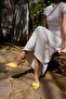 Anais Yellow Patent Leather Heeled Slippers - 3