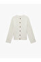 Wide Long Sleeve Crew Neck Buttoned Knitwear Cardigan - 3