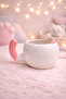 كوب قطة مصنوع يدويًا بتصميم خاص من السلسلة الخاصة، كوب سيراميك مطرز يدويًا - 2
