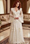 Bridal Dressing Gown Set - Satin Lace Double Luxury Nightgown Set - 4