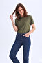 Men'S/Unisex Slim Fit Lycra Body-Fitting Khaki Soft Textured Crew Neck T-Shirt - 4
