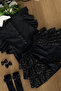 Girls' Ruffle Sequined Shorts Set - Set of 4 (Includes Buckle and Socks) - 5