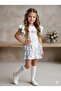 Girls' Ruffle Sequined Shorts Set - Set of 4 (Includes Buckle and Socks)