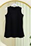 Round Neck Zero Sleeve Combed Cotton Underwear - Black - 3