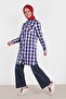 تونيك منقوش مع تطريز خلفي 4454 - 2
