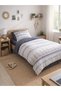 Single Person Elastic Sheet Duvet Cover Set Estilla Smoked