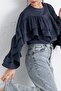Flounce Sleeve Elastic Blouse -Laci - 6